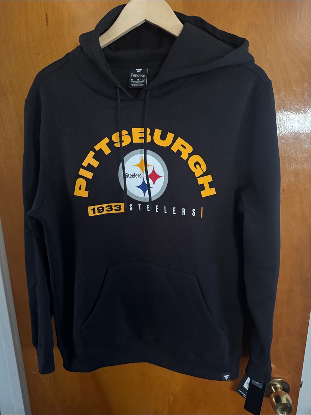 Pittsburgh Steelers Hoodie Mens Medium Black Fanatics
